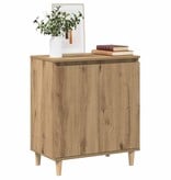 VidaXL Dressoir 60x35x70 cm bewerkt hout artisanaal eikenkleur