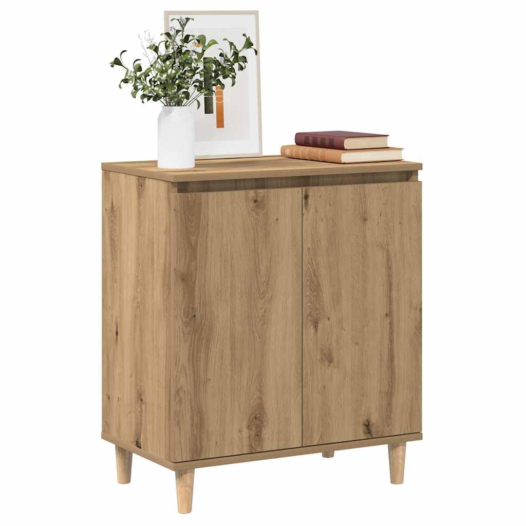 VidaXL Dressoir 60x35x70 cm bewerkt hout artisanaal eikenkleur