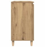 VidaXL Dressoir 60x35x70 cm bewerkt hout artisanaal eikenkleur