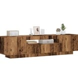 VidaXL Tv-meubel met LED 160x35x40 cm bewerkt hout oud hout