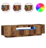 VidaXL Tv-meubel met LED 160x35x40 cm bewerkt hout oud hout