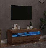 VidaXL Tv-meubel met LED 100x35x40 cm bewerkt hout artisanaal eiken