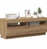 VidaXL Tv-meubel met LED 100x35x40 cm bewerkt hout artisanaal eiken