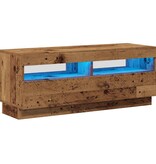 VidaXL Tv-meubel met LED 100x35x40 cm bewerkt hout oud hout