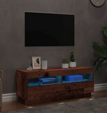 VidaXL Tv-meubel met LED 100x35x40 cm bewerkt hout oud hout