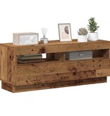 VidaXL Tv-meubel met LED 100x35x40 cm bewerkt hout oud hout
