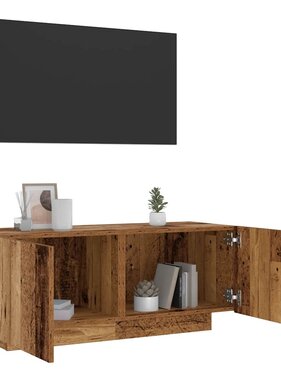 VidaXL Tv-meubel 100x35x40 cm bewerkt hout oud houtkleurig