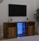VidaXL Tv-meubel met LED 120x30x50 cm bewerkt hout oud hout