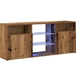 VidaXL Tv-meubel met LED 120x30x50 cm bewerkt hout oud hout