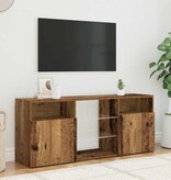 VidaXL Tv-meubel met LED 120x30x50 cm bewerkt hout oud hout