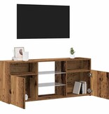 VidaXL Tv-meubel met LED 120x30x50 cm bewerkt hout oud hout