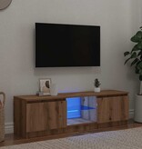 VidaXL Tv-meubel met LED 120x30x36 cm bewerkt hout artisanaal eiken
