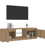 VidaXL Tv-meubel met LED 120x30x36 cm bewerkt hout artisanaal eiken