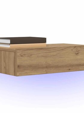 VidaXL Tv-meubel met LED 60x35x15,5 cm artisanaal eikenkleur