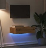 VidaXL Tv-meubel met LED 60x35x15,5 cm artisanaal eikenkleur