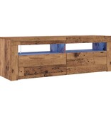 VidaXL Tv-meubel met LED 120x35x40 cm bewerkt hout oud hout