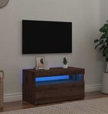 VidaXL Tv-meubel met LED 75x35x40 cm bewerkt hout artisanaal eiken