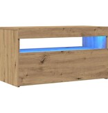 VidaXL Tv-meubel met LED 75x35x40 cm bewerkt hout artisanaal eiken
