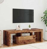 VidaXL Tv-meubel met LED 120x36,5x40 cm bewerkt hout oud hout