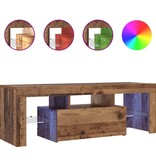 VidaXL Tv-meubel met LED 120x36,5x40 cm bewerkt hout oud hout
