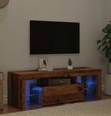 VidaXL Tv-meubel met LED 120x36,5x40 cm bewerkt hout oud hout