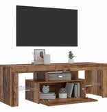 VidaXL Tv-meubel met LED 120x36,5x40 cm bewerkt hout oud hout