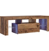 VidaXL Tv-meubel met LED 120x36,5x40 cm bewerkt hout oud hout