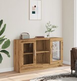 VidaXL Dressoir 120x30,5x70 cm bewerkt hout artisanaal eikenkleurig