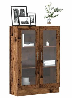 VidaXL Boekenkast 82,5x30,5x115 cm bewerkt hout oud houtkleurig