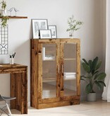 VidaXL Boekenkast 82,5x30,5x115 cm bewerkt hout oud houtkleurig