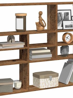 VidaXL Wandschap 90x16x78 cm bewerkt hout oud houtkleurig
