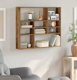 VidaXL Wandschap 90x16x78 cm bewerkt hout oud houtkleurig