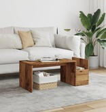 VidaXL Salontafel 90x45x35 cm bewerkt hout oud houtkleurig