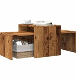 VidaXL Salontafelset 100x48x40 cm bewerkt hout oud houtkleurig