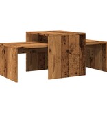 VidaXL Salontafelset 100x48x40 cm bewerkt hout oud houtkleurig