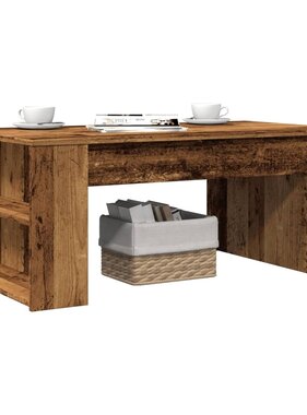 VidaXL Salontafel 102x55x42 cm bewerkt hout oud houtkleurig