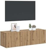 VidaXL Tv-wandmeubel 100x30x30 cm bewerkt hout artisanaal eikenkleurig