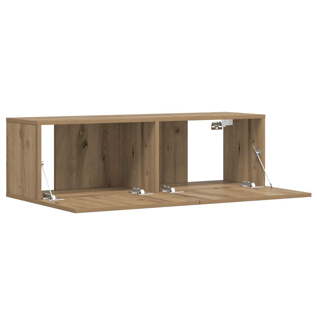 VidaXL Tv-wandmeubel 100x30x30 cm bewerkt hout artisanaal eikenkleurig