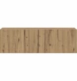 VidaXL Tv-wandmeubel 100x30x30 cm bewerkt hout artisanaal eikenkleurig
