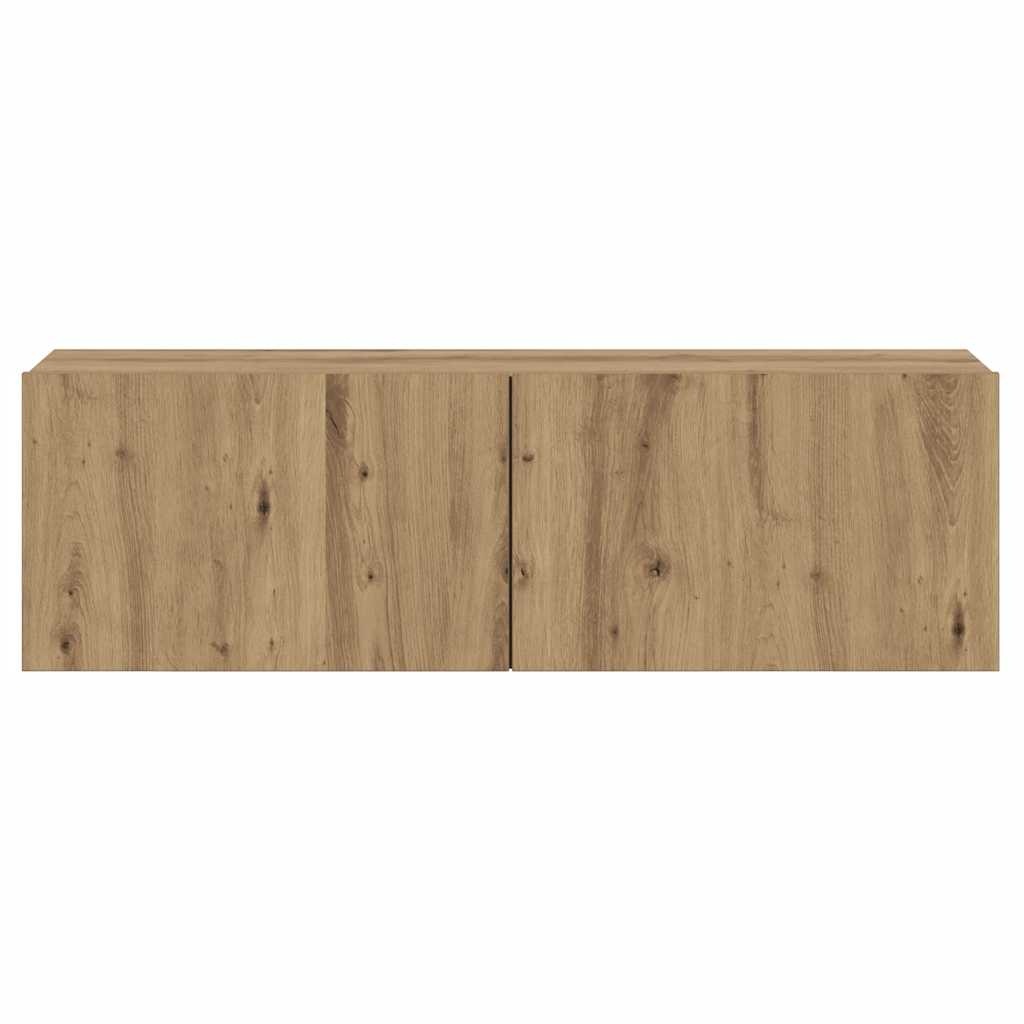 VidaXL Tv-wandmeubel 100x30x30 cm bewerkt hout artisanaal eikenkleurig
