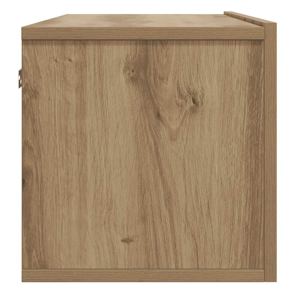 VidaXL Tv-wandmeubel 100x30x30 cm bewerkt hout artisanaal eikenkleurig