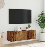 VidaXL Tv-wandmeubel 100x30x30 cm bewerkt hout oud houtkleurig