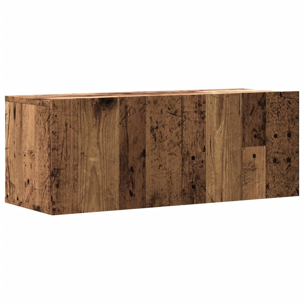 VidaXL Tv-wandmeubel 80x30x30 cm bewerkt hout oud houtkleurig