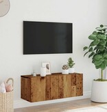VidaXL Tv-wandmeubel 80x30x30 cm bewerkt hout oud houtkleurig