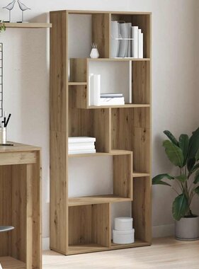 VidaXL Boekenkast 67x24x161 cm bewerkt hout artisanaal eikenkleurig