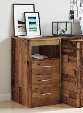 VidaXL Ladekast 40x50x76 cm bewerkt hout oud houtkleurig