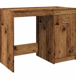 VidaXL Bureau 100x50x76 cm bewerkt hout oud houtkleurig