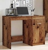 VidaXL Bureau 100x50x76 cm bewerkt hout oud houtkleurig