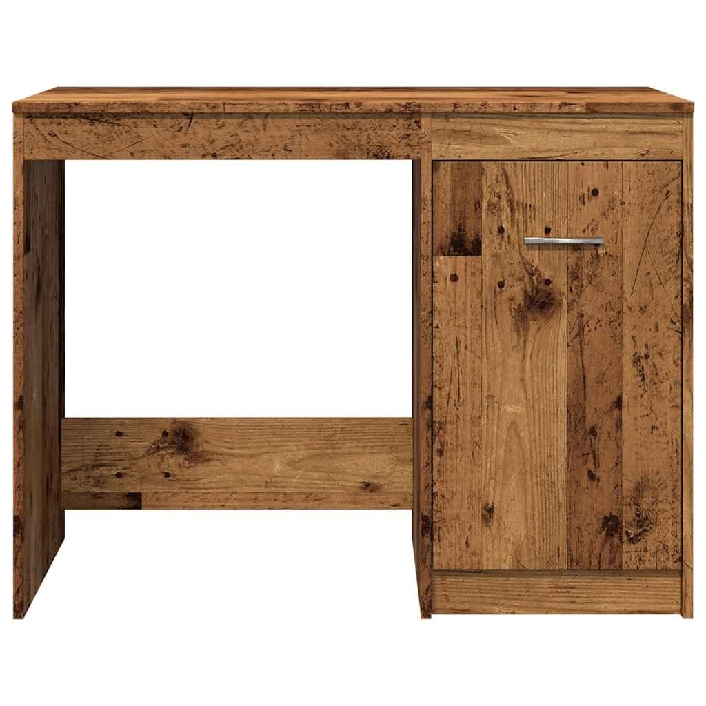 VidaXL Bureau 100x50x76 cm bewerkt hout oud houtkleurig