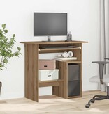 VidaXL Bureau 80x45x74 cm bewerkt hout artisanaal eikenkleur